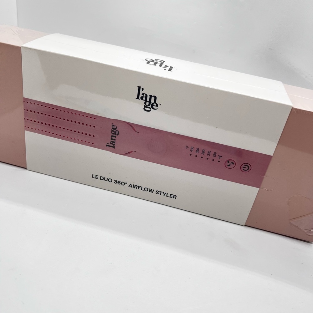 NWT L'ange Le Duo 360° Airflow Styler | 2-in-1 Curling Iron & Flat Iron | Pink